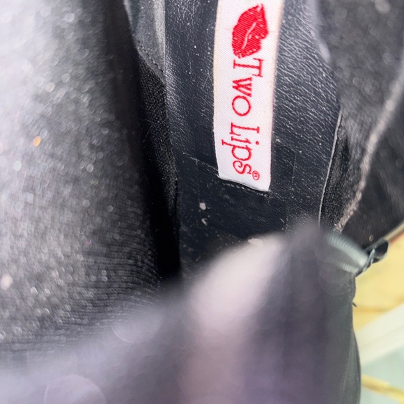 EUC - Two Lips Black Faux Suede Lace-Up Over-the-Knee Boots - No Call Outs - Picture 11 of 16